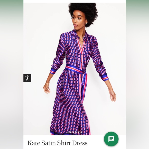 [Boden] Kate Satin Shirt Dress - Picture 3 of 7